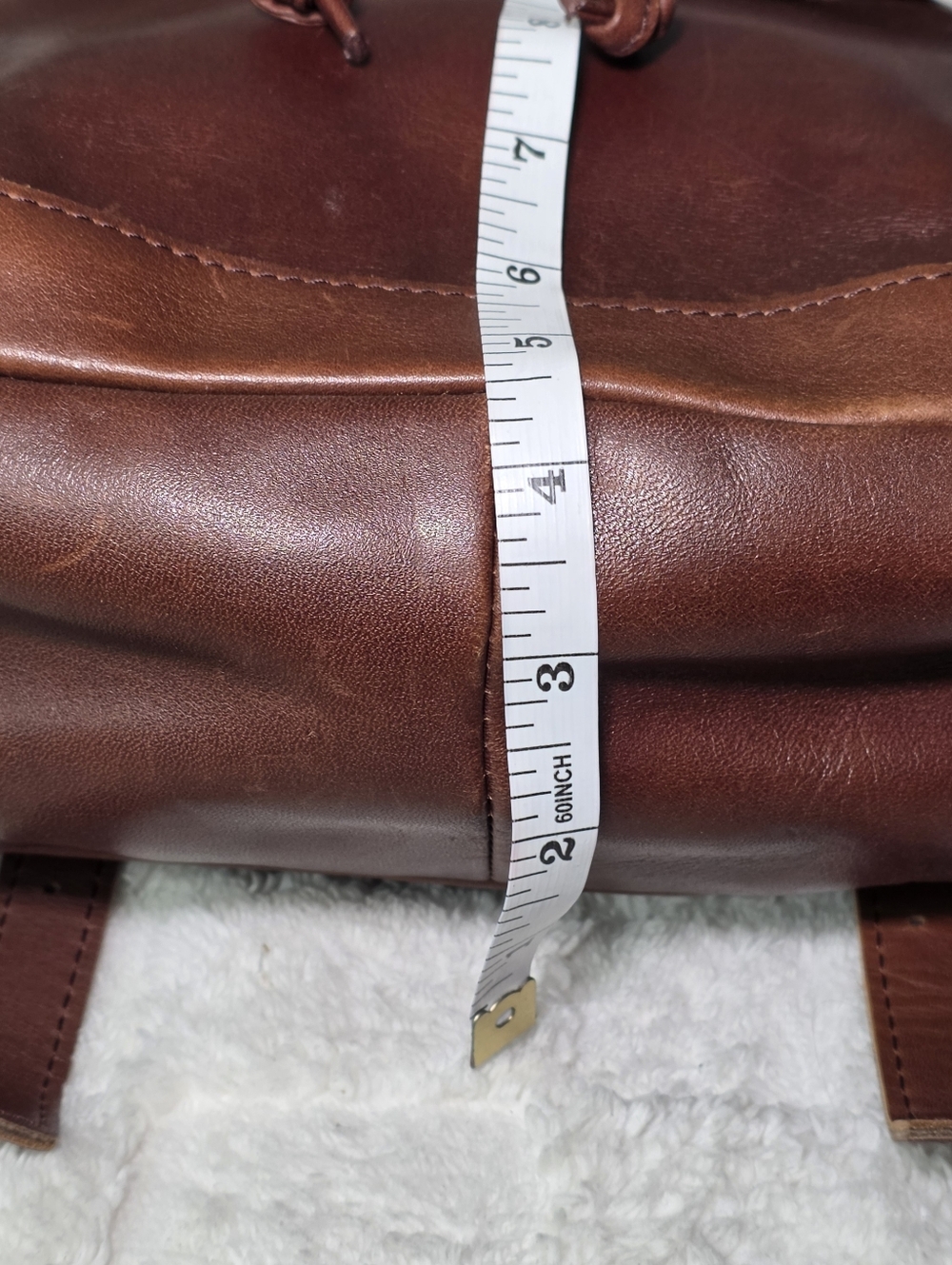 Vintage L.L. Bean Town and Field Leather Rucksack Brown - Picture 10 of 10